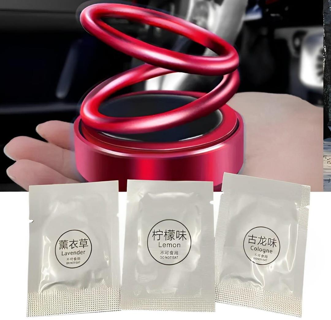 Car Interior Accessories, Solar Power Car Rotating Ring Suspension Decoration, Air Purifier, Car Decor Gift Home and office decorate decorate