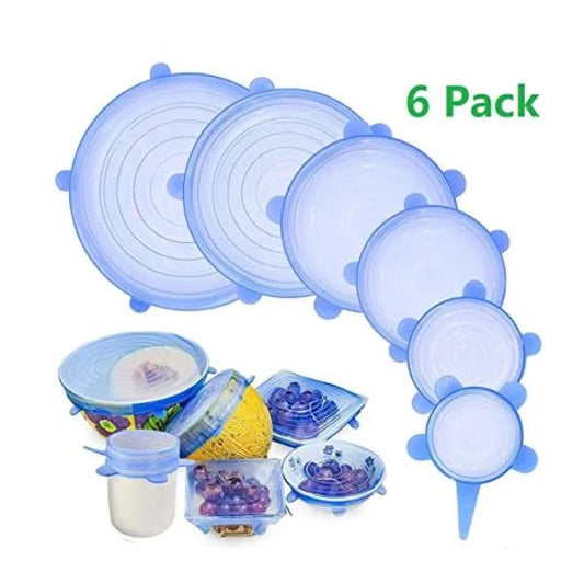 6 Peace silicon food cover, versatile kitchen helpers for fresheners