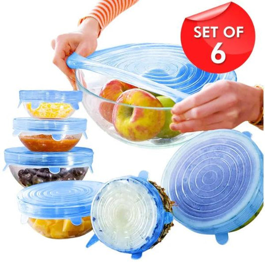6 Peace silicon food cover, versatile kitchen helpers for fresheners