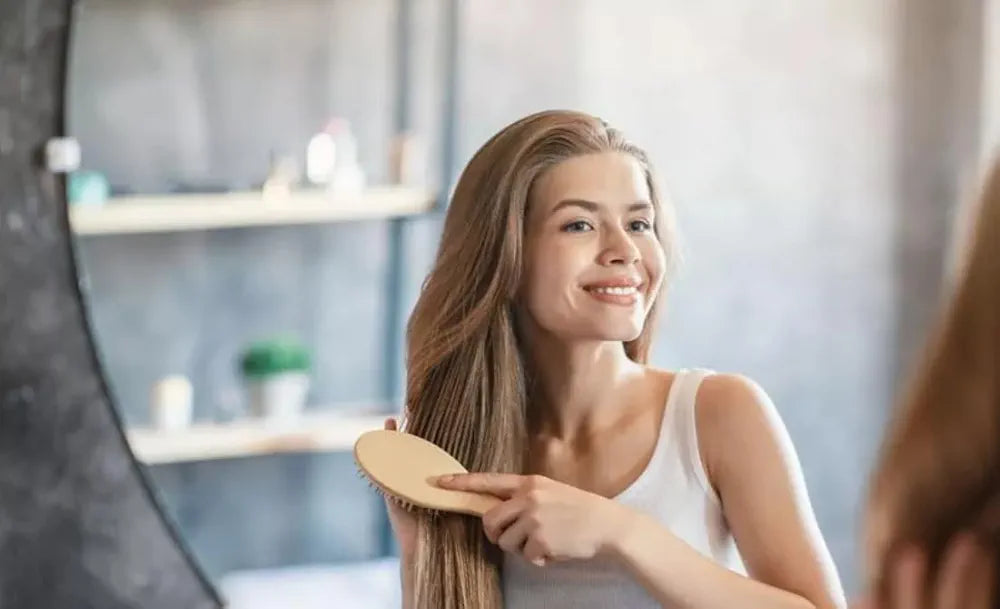 Hair Brush ✨Set, Natural ✨Bamboo ⭐Comb Paddle Detangling Hairbrush, Wide-tooth and tail comb No Brushs, suit for Women Men and Kids Thick/Thin/Curly/Dry Hair Gift kit