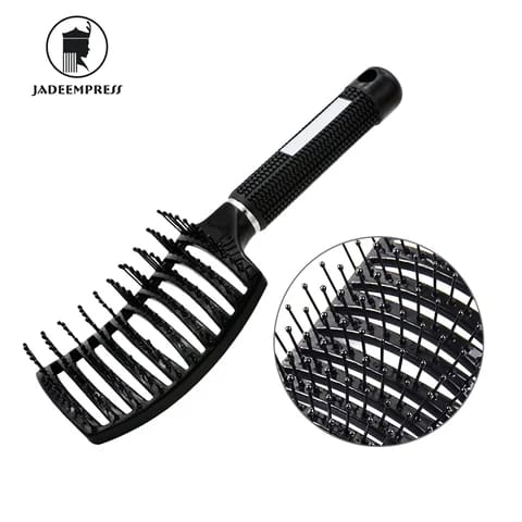 ✨Hair Brush, Curved and Vented Detangling Hair Brush for Long, Thick, Thin, Curly Tangled, Wet Dry Hair Detangler, Women, Men, Comb Barber Hairdressing Styling