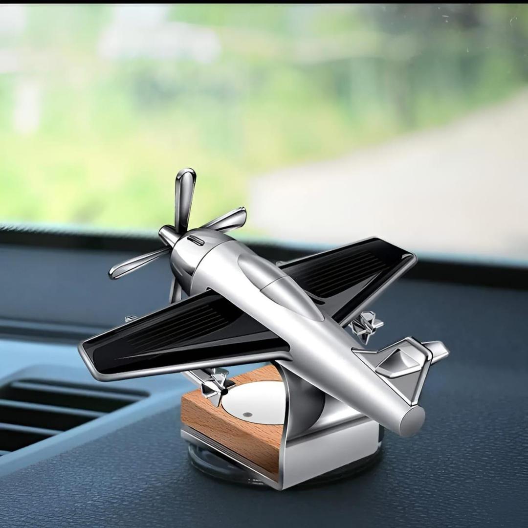 🚀 Car Air Fresheners Ornaments Solar Airplane Car Diffuser Fragrance Aromatherapy Diffuser Desk Ornaments for Car Office Home