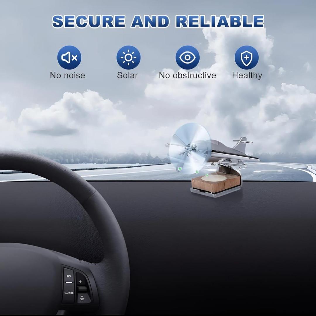 🚀 Car Air Fresheners Ornaments Solar Airplane Car Diffuser Fragrance Aromatherapy Diffuser Desk Ornaments for Car Office Home