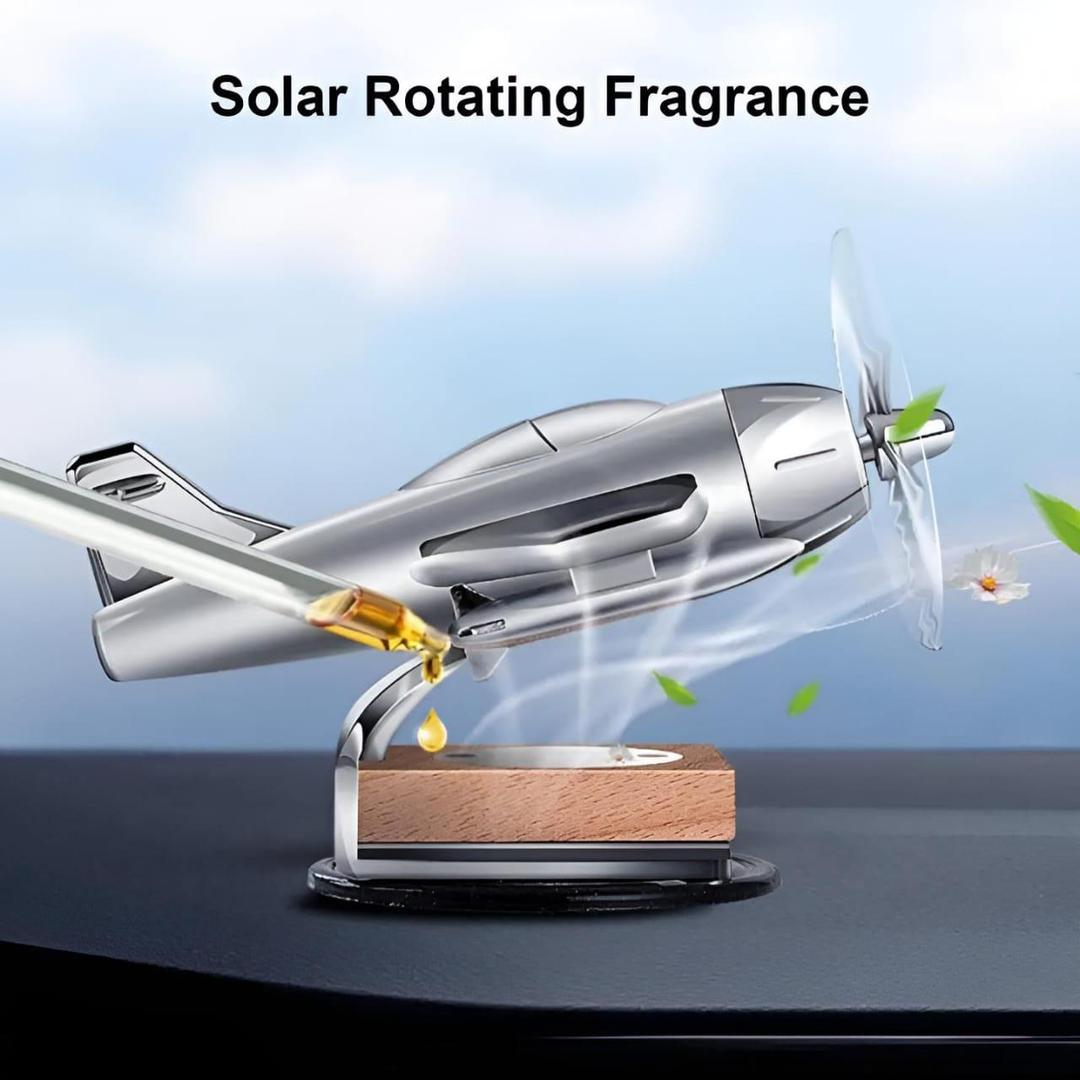 🚀 Car Air Fresheners Ornaments Solar Airplane Car Diffuser Fragrance Aromatherapy Diffuser Desk Ornaments for Car Office Home