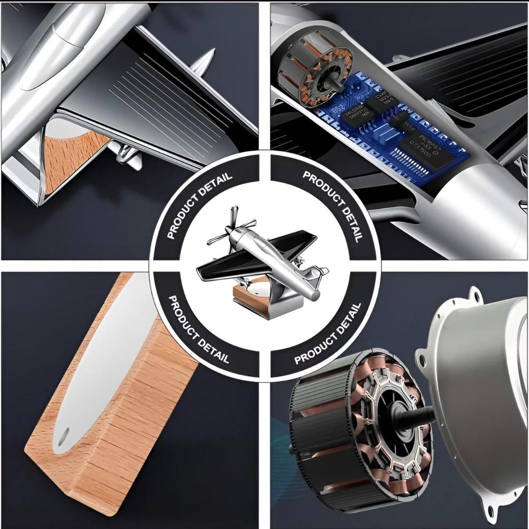 🚀 Car Air Fresheners Ornaments Solar Airplane Car Diffuser Fragrance Aromatherapy Diffuser Desk Ornaments for Car Office Home