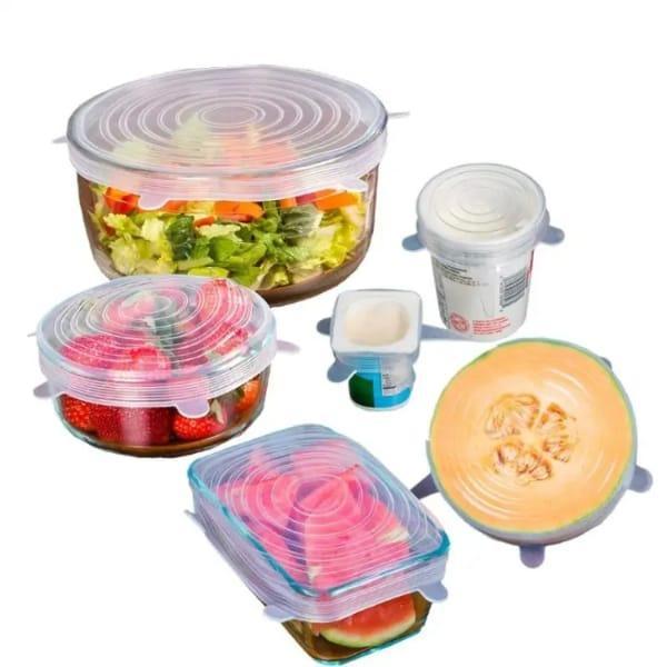 6 Peace silicon food cover, versatile kitchen helpers for fresheners