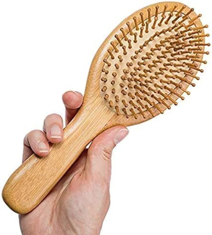 ✨Wet Hair ✨Brush Bamboo ✨Detangling Brush, ✨Natural Wooden ✨Paddle, Organic ✨Hairbrush for ✨Women, Men & Kids – Gentle on Hair & Scalp